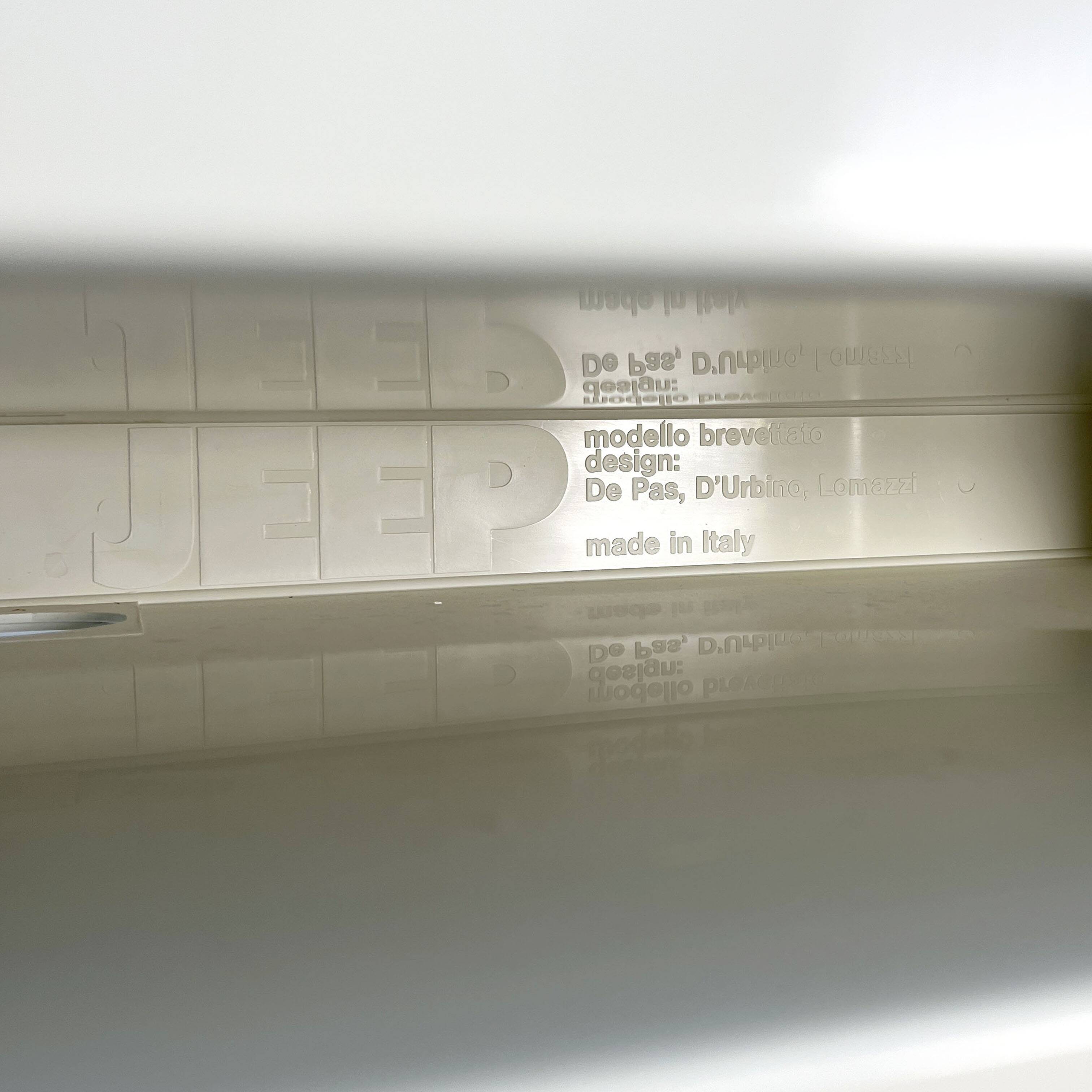 Modular white Jeep shelf by De Pas, D'Urbino & Lomazzi for BBB 1970