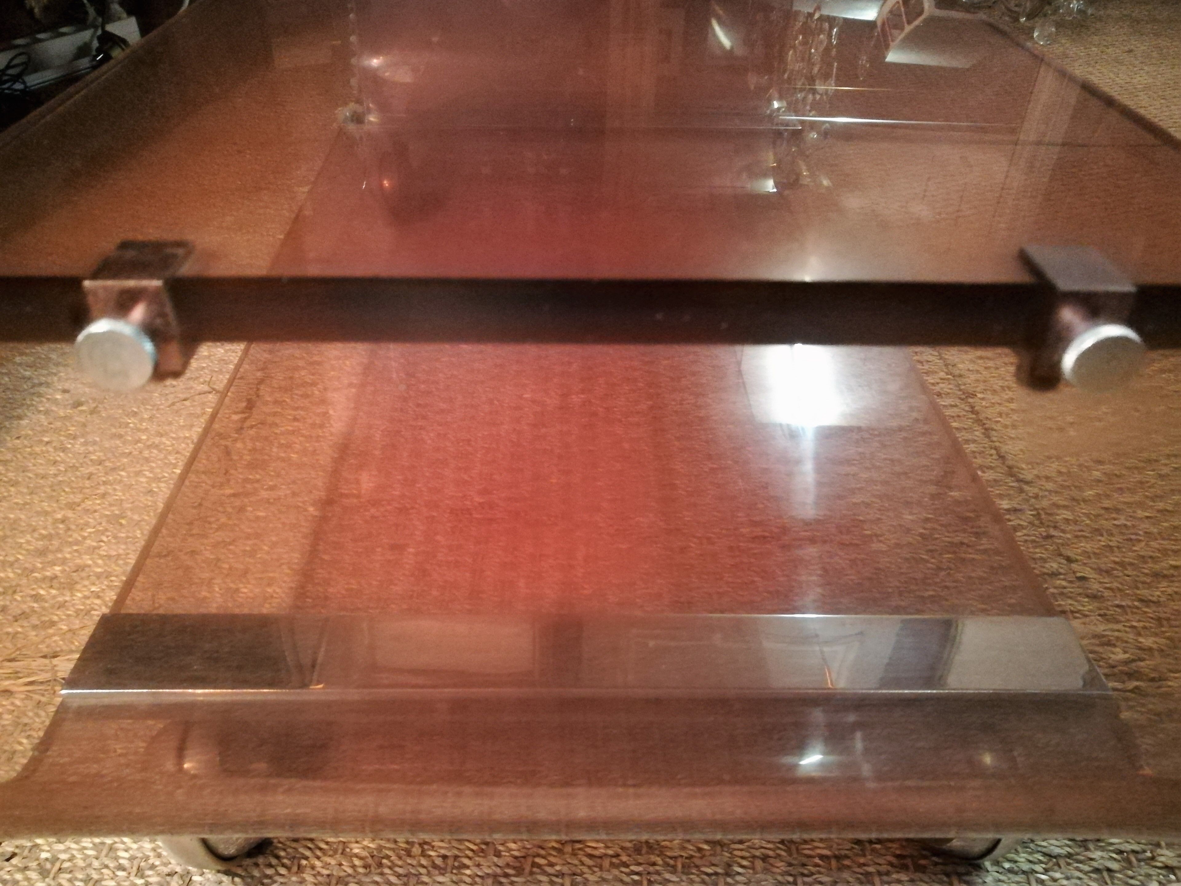 Coffee table in plexiglass Michel Dumas