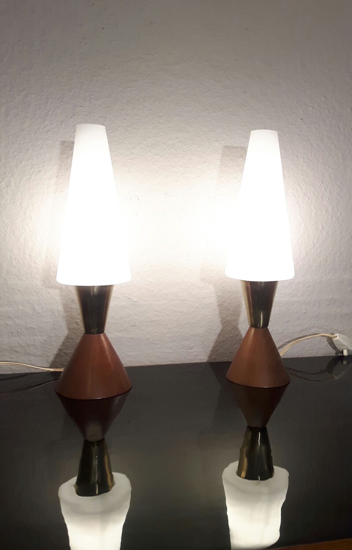 Pair of Scandinavian lamps of the 1950s