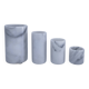 Four white marble candlesticks with black veins, 70s design