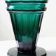 Large antique Art Deco emerald cut crystal vase, Bohemia 1920-1930