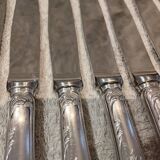 12 silver-plated dessert knives by Christofle Marly, 19.7cm