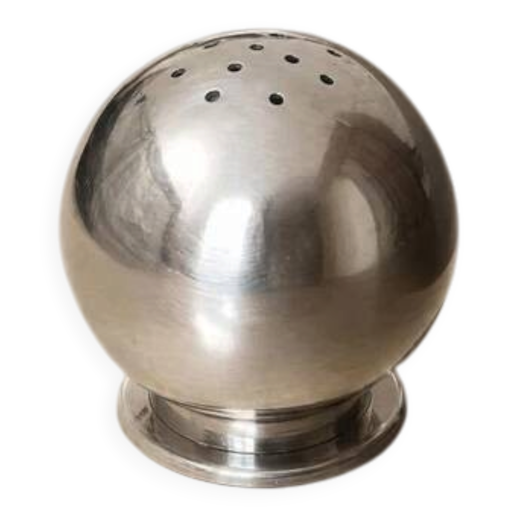 Silver-plated metal shaker ball, Art Deco, around 1930