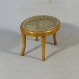Caned foot stool, 1910 by Mundus, - FUßSCHEMEL