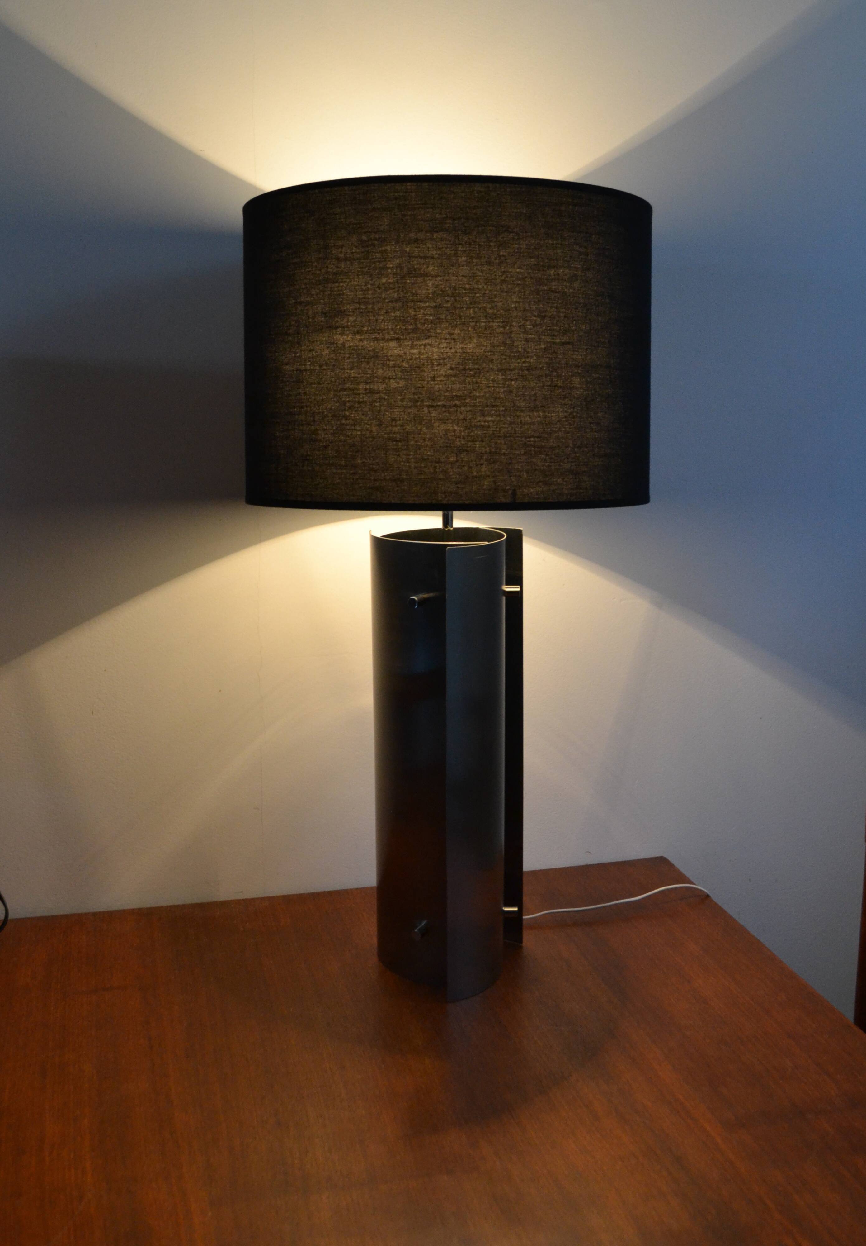 Lampe vintage inox des années 60 70