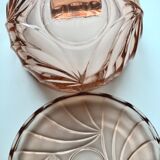 Cloche en verre rose