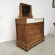 Commode coiffeuse 1900 en chêne et marbre
