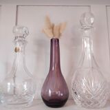 Glass vase irregular purple shape