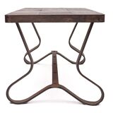 Brutalist coffee table by Adnet