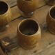 Lot of 6 cups or glasses vintage stoneware mazagrans