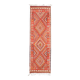 1970s Vintage Turkish Hand-Knotted Wool Cotton Red Runner Rug 90x290