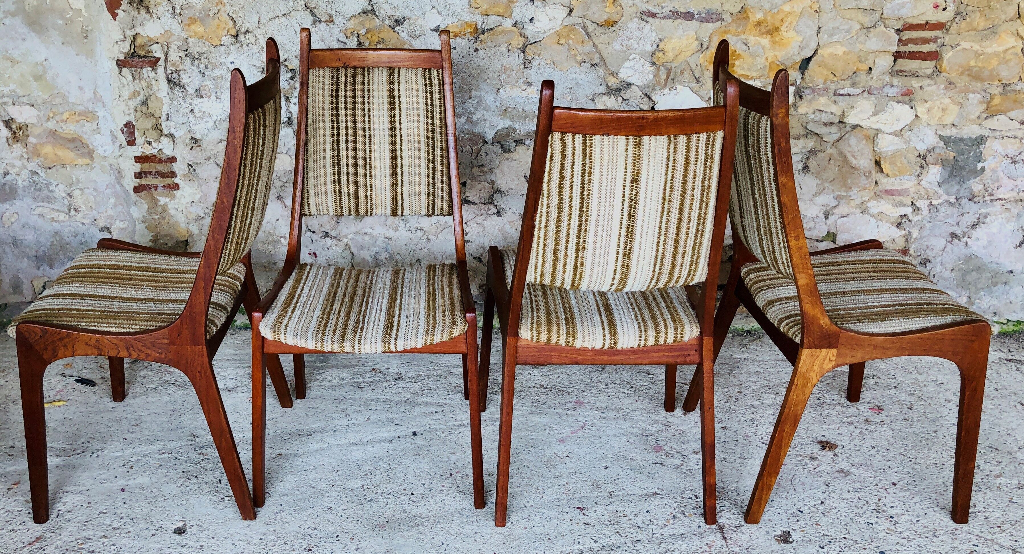 Set of 4 vintage teak chairs by R. Huber & Co., circa 60's