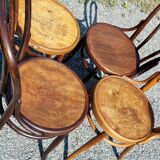 4 chairs bistrot n ° 14 and n ° 18 early twentieth