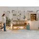 Vaisselier vintage en bois - couleurs lin
