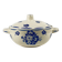 Half-porcelain soup tureen from Badonviller, blue flower pattern, early 20th century.