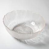 Salad Bowl Fleur, Vintage Decorative Clear Large Fruit Glass Bowl / Arcoroc