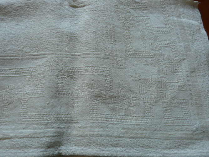 12 old monogrammed stamped cotton napkins MD
