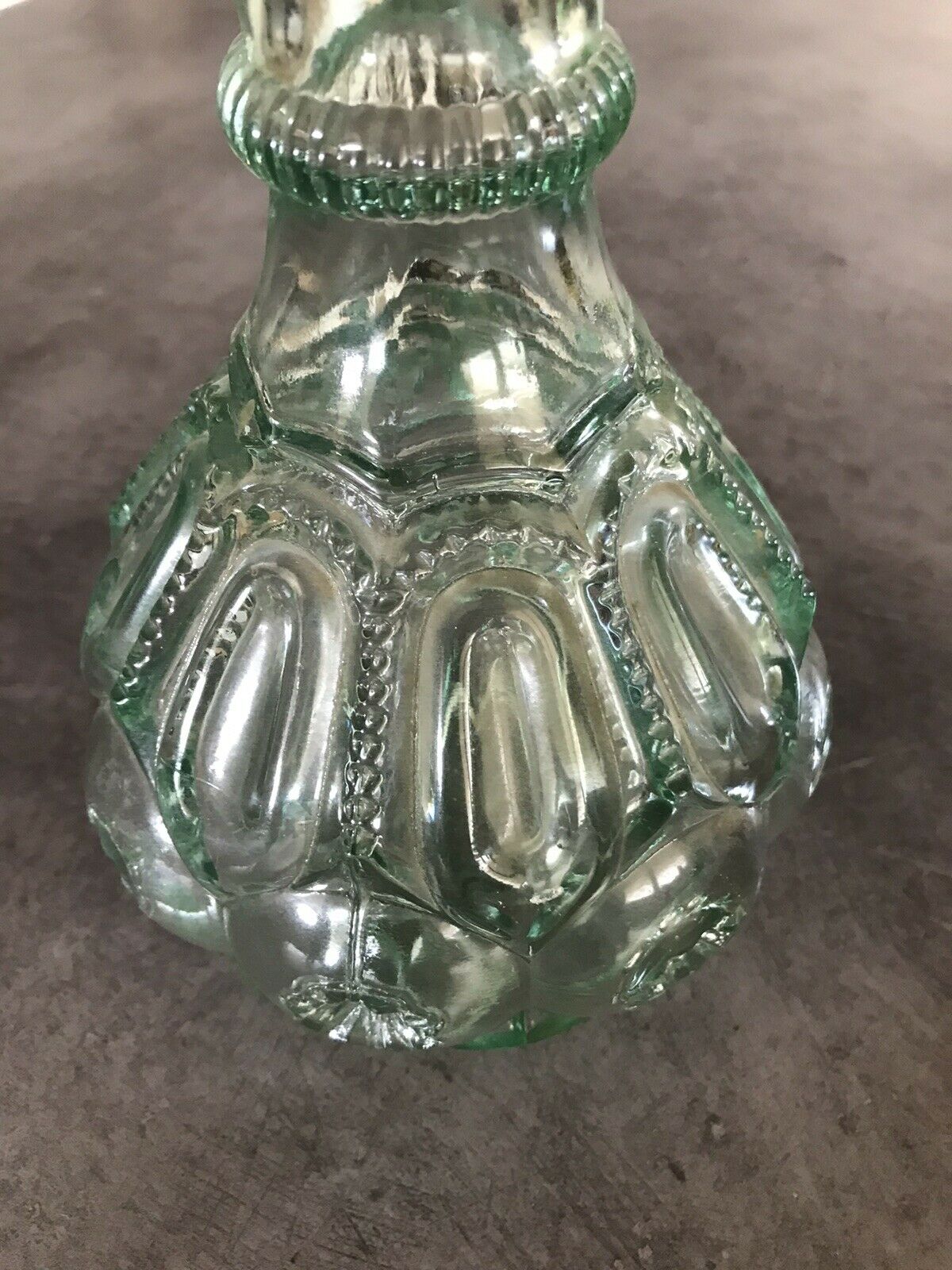 Bottle vial bottle vintage structured green glass molded cork cork
