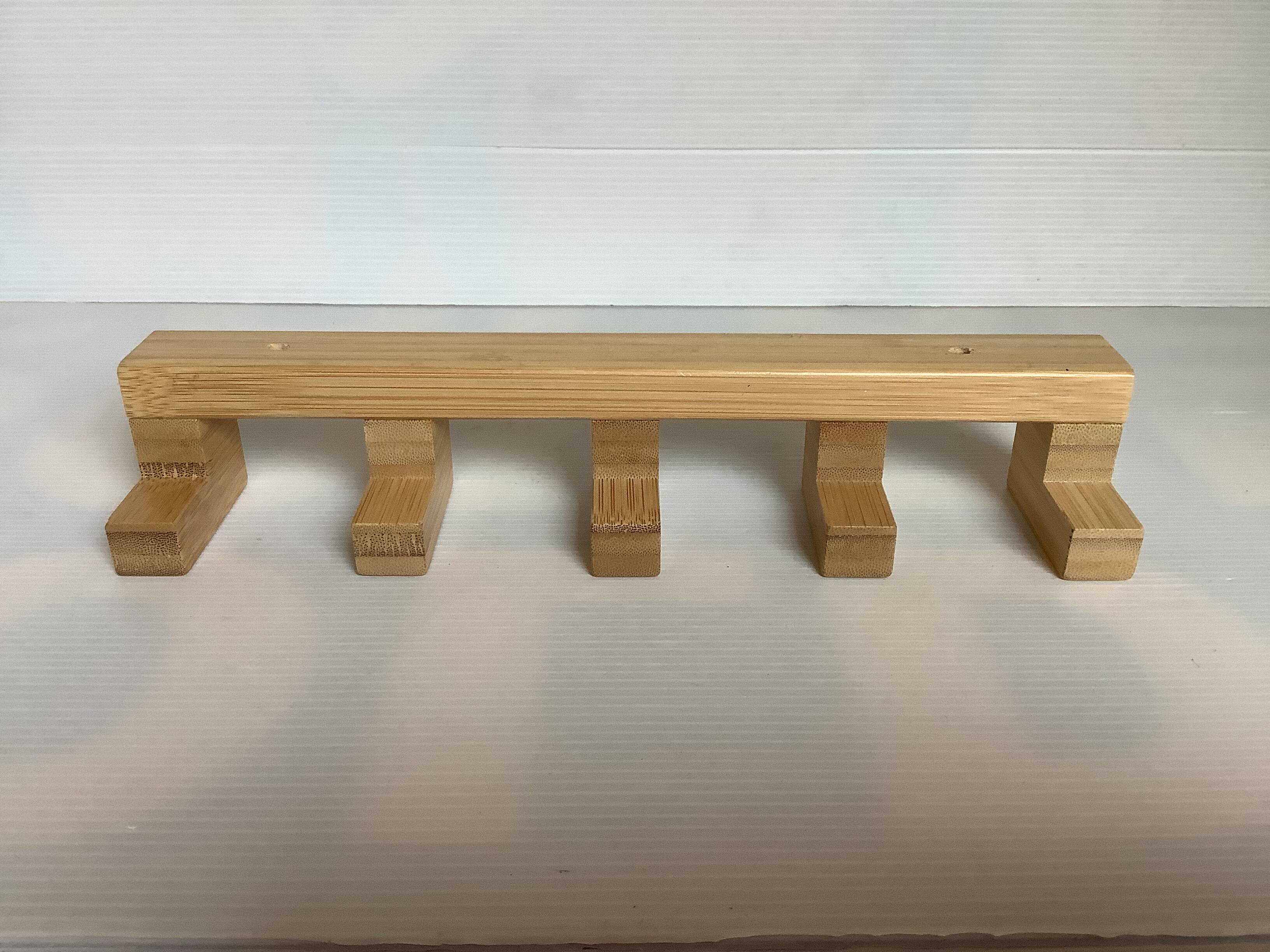 Bamboo wood coat rack