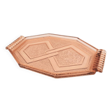 Plateau en verre rose Art Déco