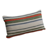 Striped linen cushion