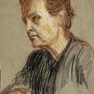 Tableau study Pastel Ed. Pannetier (1884-1965) Portrait