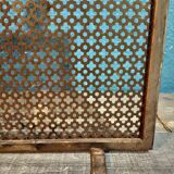 Perforated metal fire screen 1950s