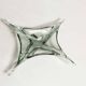 Transparent and green Murano glass ashtray