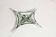 Transparent and green Murano glass ashtray