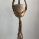 Pot suspendu en macramé vintage