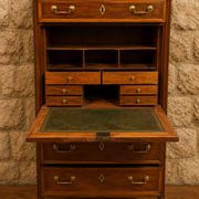 Mahogany drop-leaf secretary – Louis XVI period