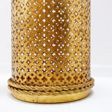 Golden umbrella stand Hollywood Regency by Li Puma Firenze, Italy 1950s