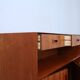 1960s Italian mid-century teak highboard restored with brass feet