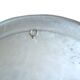 Round brushed aluminium mirror, 1970s