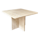 Coffee table, square side table in travertine 60 x 60 cm.