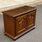 English solid wood low sideboard with 2 doors