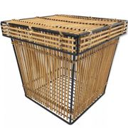 Mid Century Rohe Noordwolde rattan basket by Dirk van Sliedrecht 60's Design