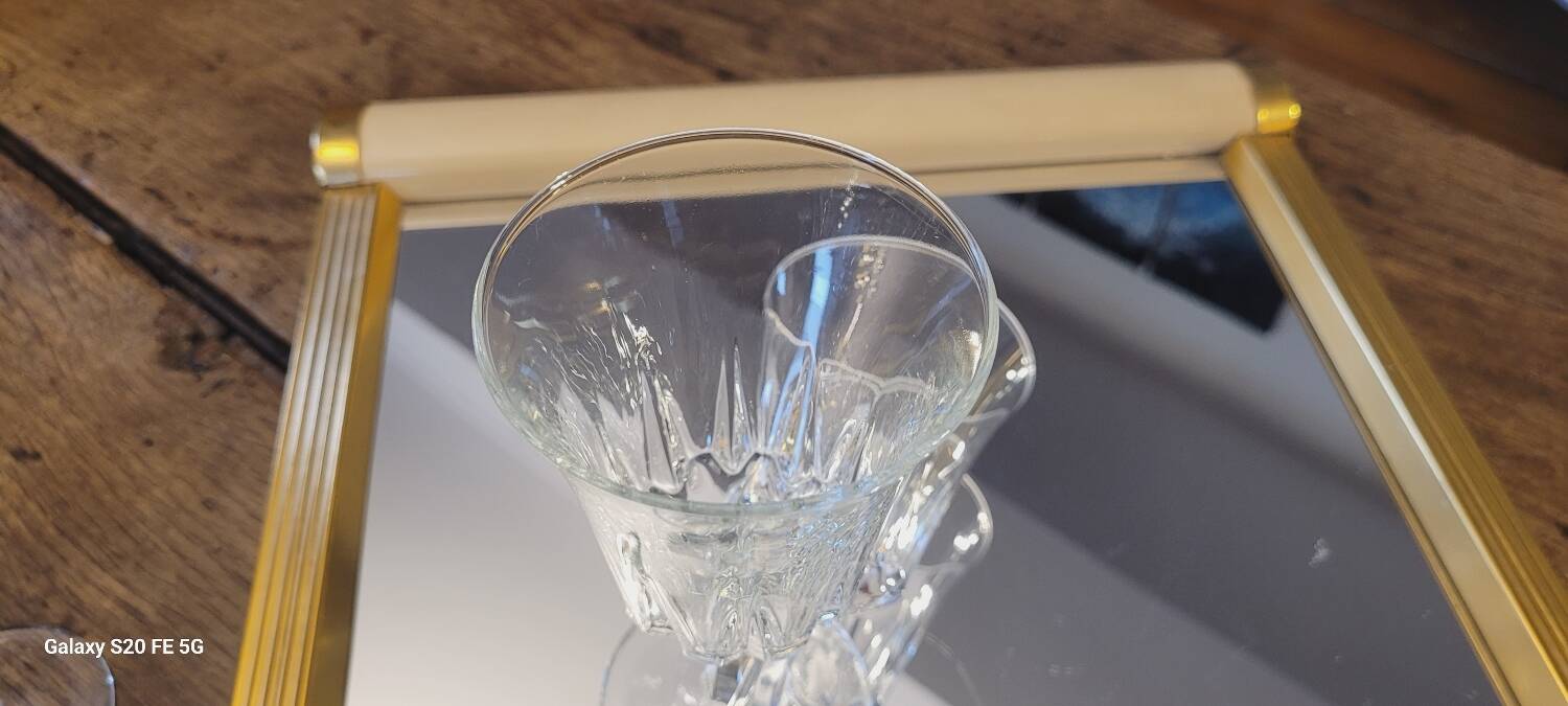 70's water glasses and wine glasses set