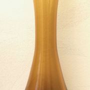 Vase verre soufflé ambre vintage