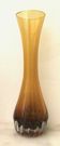 Vase verre soufflé ambre vintage