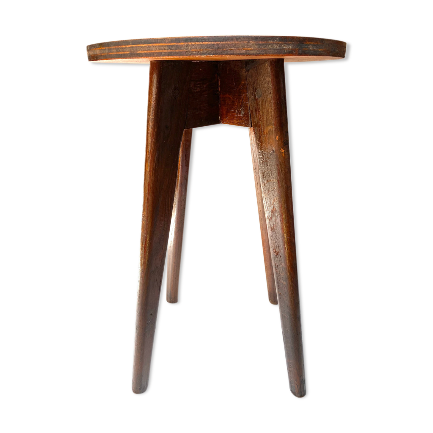 Wooden plant holder stool