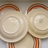 Set of 5 Vintage earthenware dinner plates