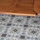 1960s table with teak veneer and glass top + extensions