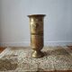 Vintage brass umbrella stand – lion head handles