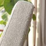 Vintage off-white bouclé armchair concluded by H.Lis