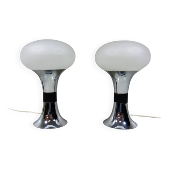 Suite de 2 grandes lampes de table Space Age années 1960