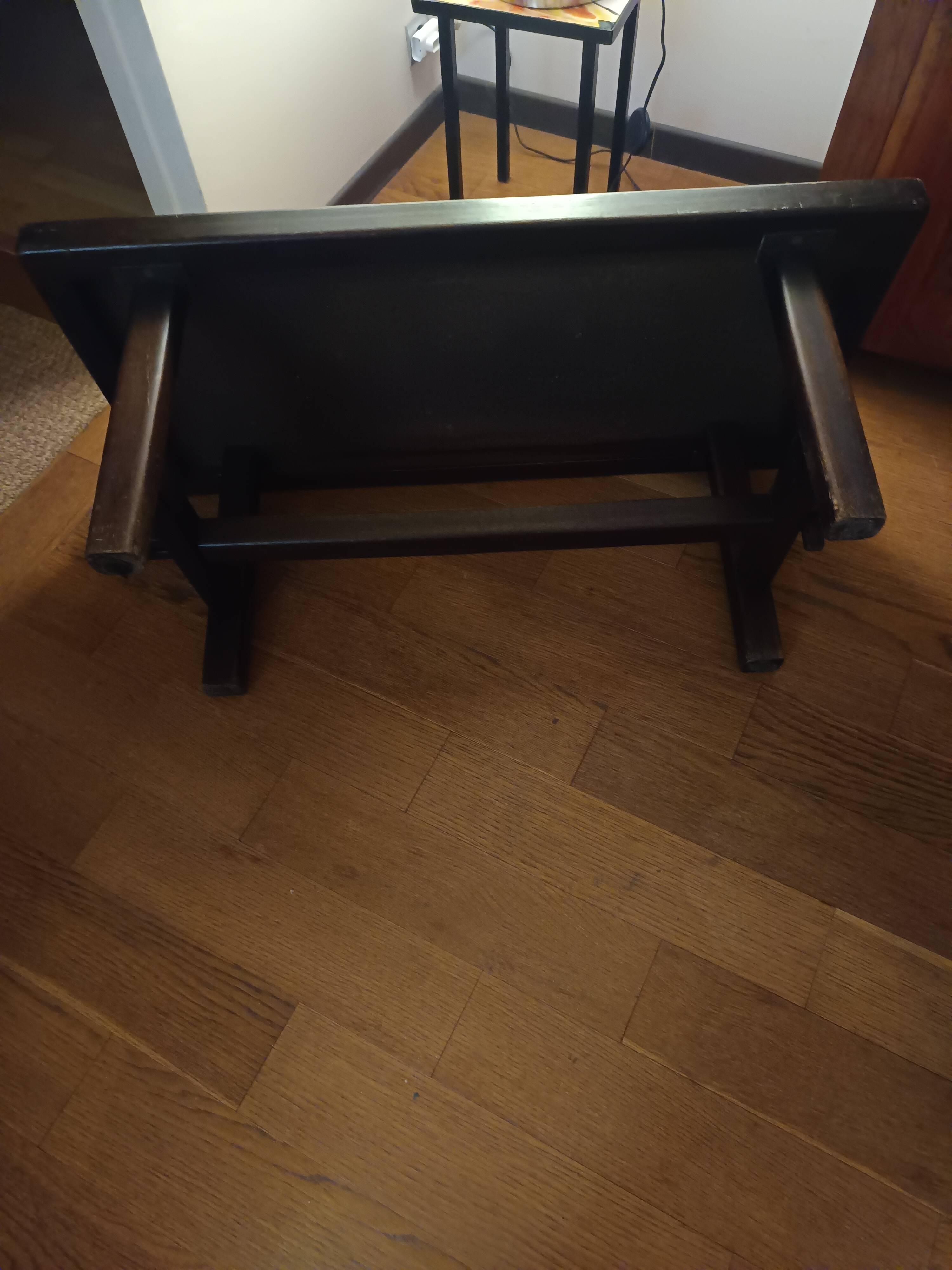 Ceramic and wood coffee table signed dan vallauris 1950/1960