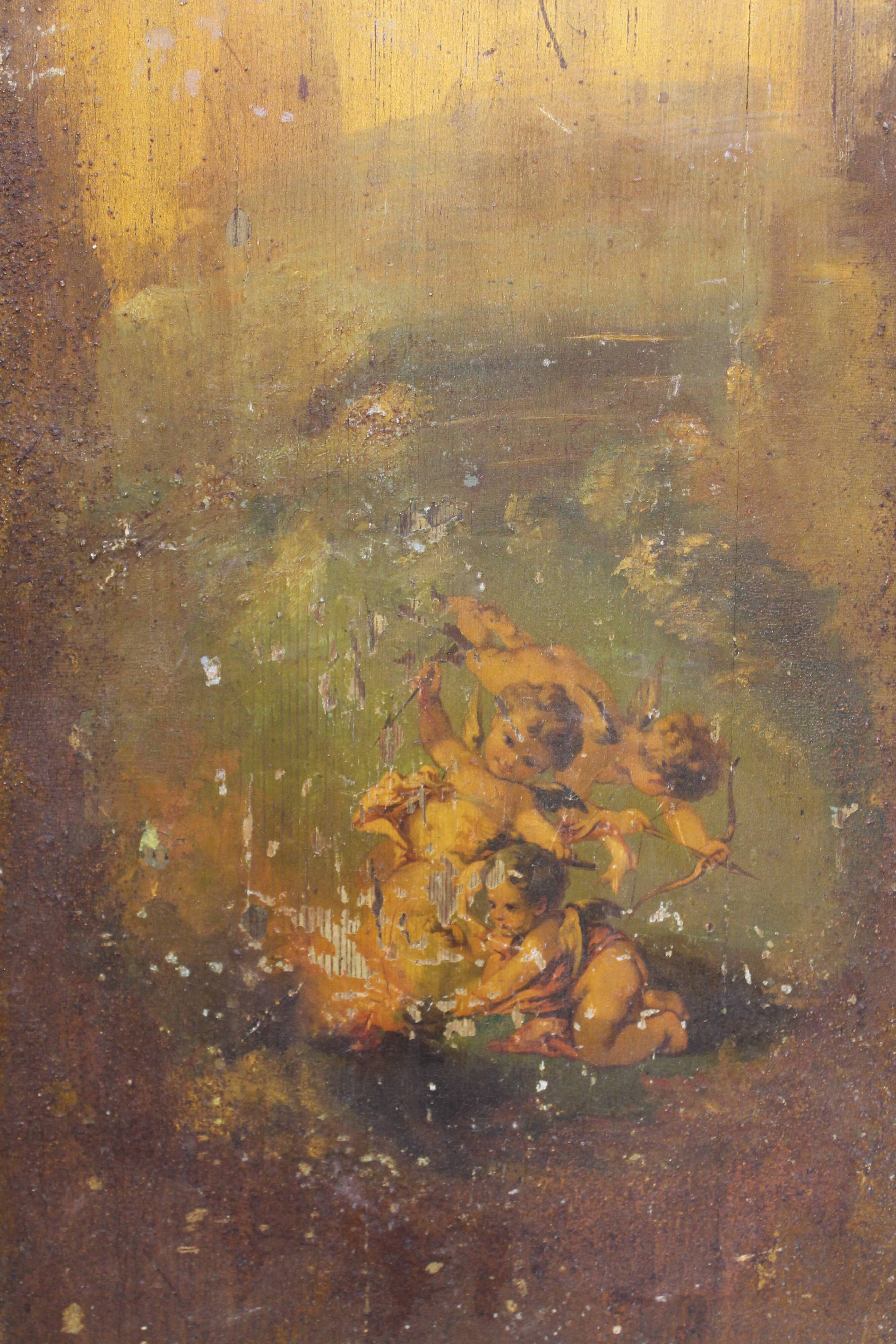 2 panneaux peinture romantique