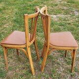 2 Baumann chairs No.12 brown seat