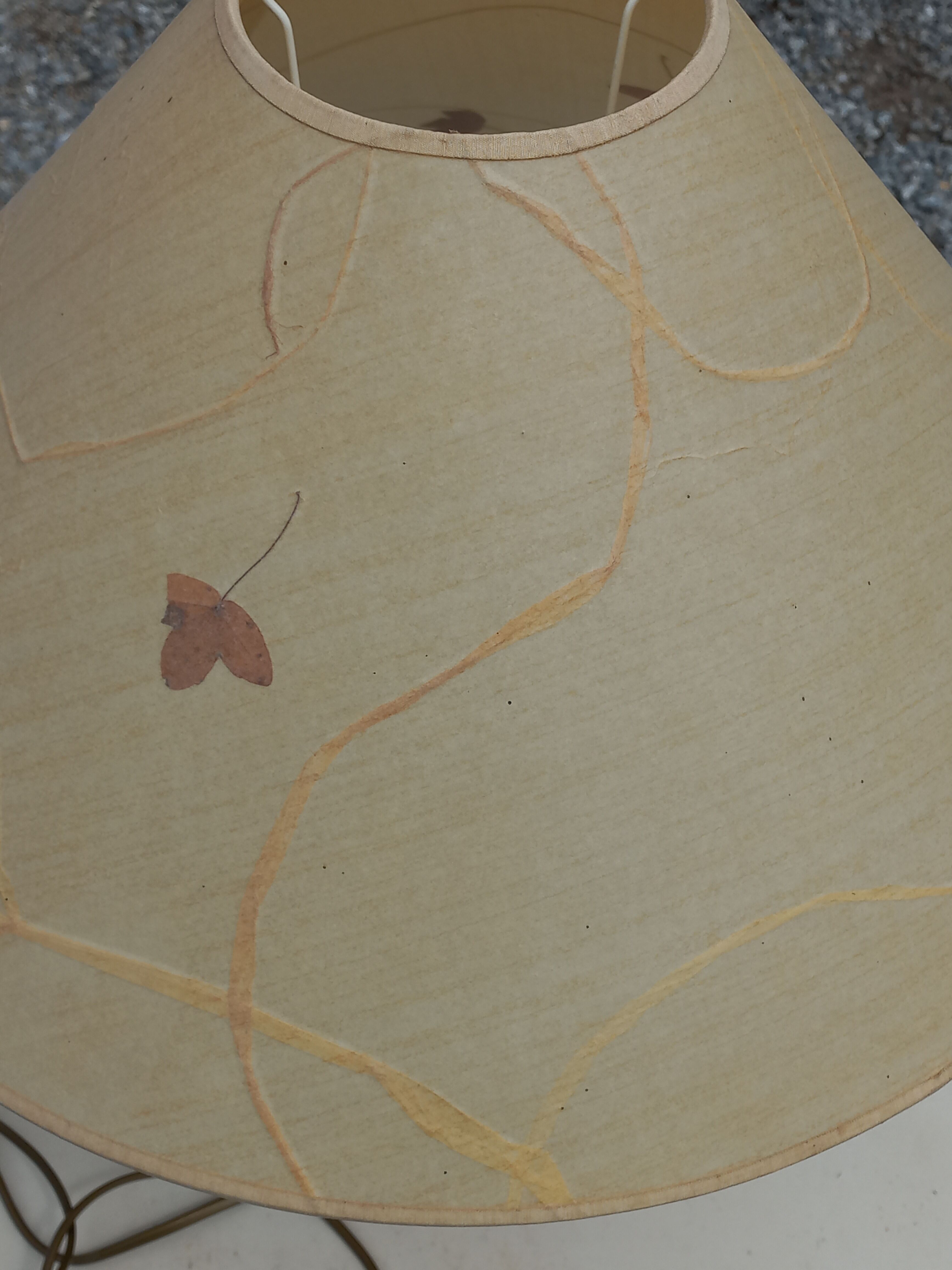 Ceramic lamp by Vallauris Fonck and Matéo lampshade of origin